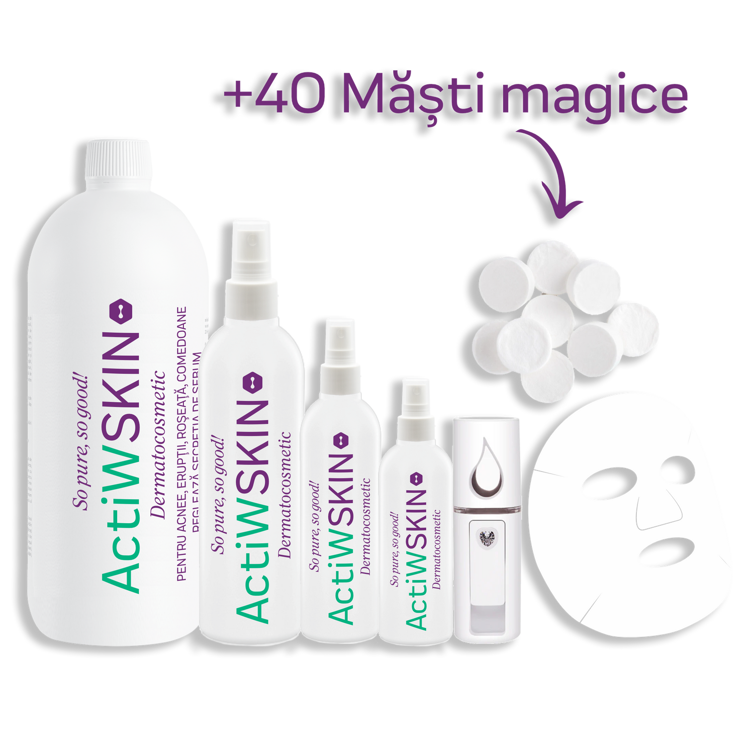 ActiWSKIN - PENTRU ACNEE - Pachet Complet - Tratament 42-50 de zile